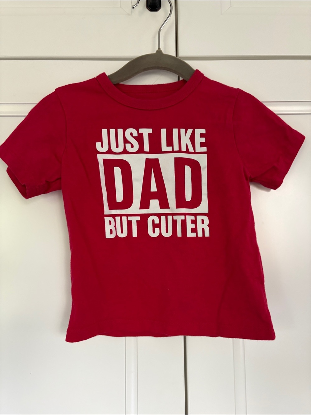 Children's Place Red Short-Sleeve Tee with 'Just Like Dad But Cuter' Graphic T